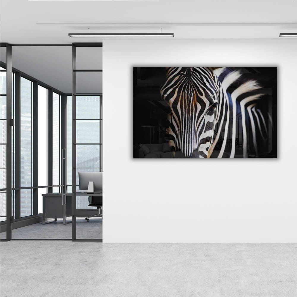 Artronauts Glass Print Zebra