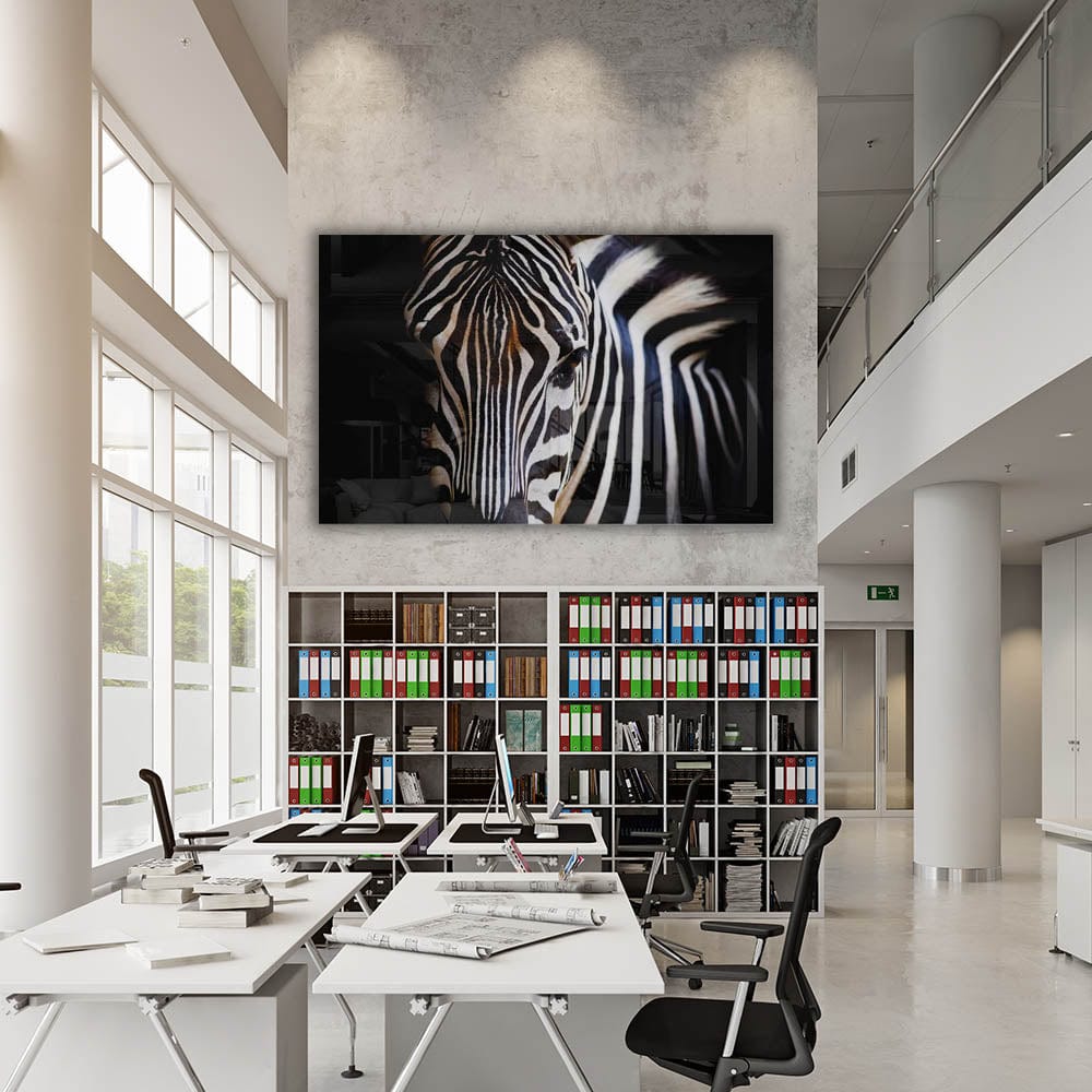 Artronauts Glass Print Zebra