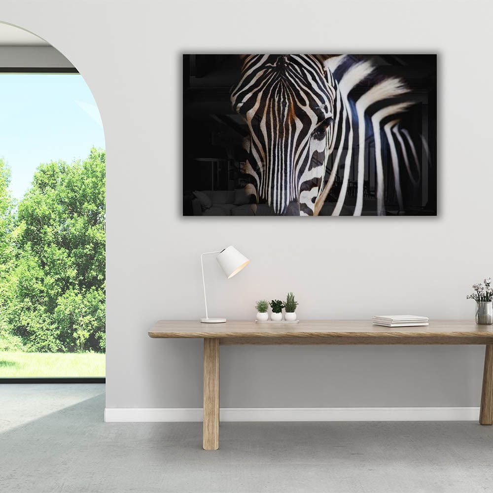 Artronauts Glass Print Zebra