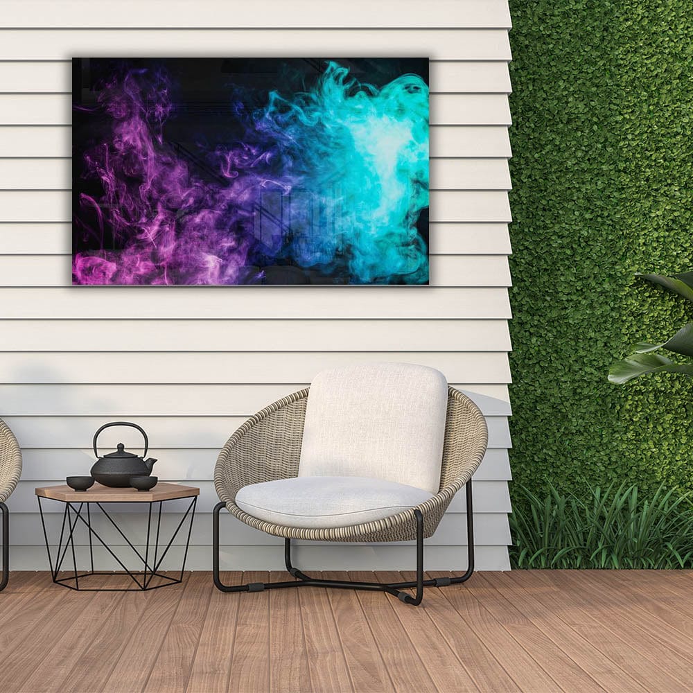 Artronauts Glass Print Abstract Smoke