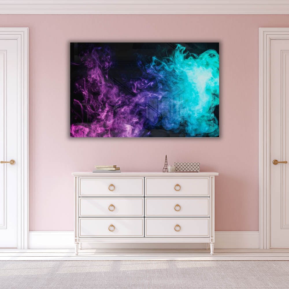 Artronauts Glass Print Abstract Smoke