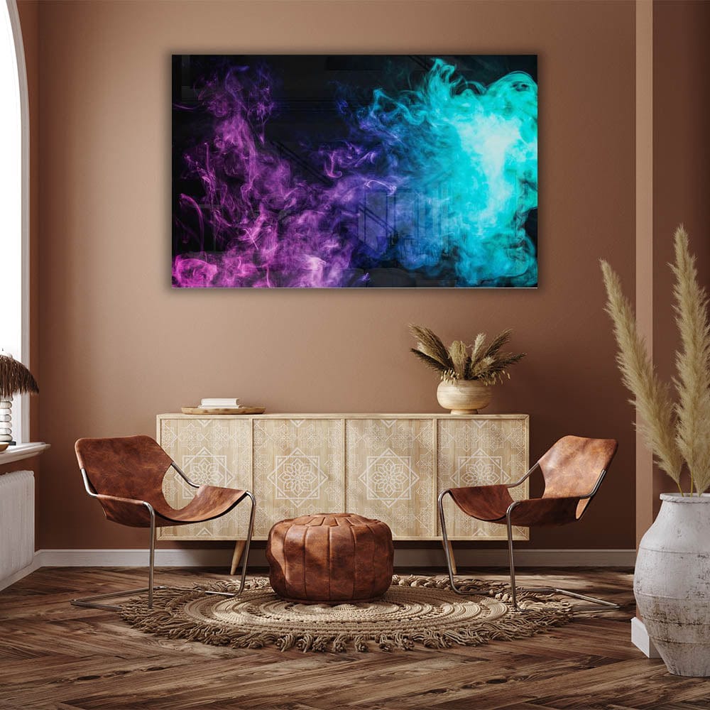 Artronauts Glass Print Abstract Smoke