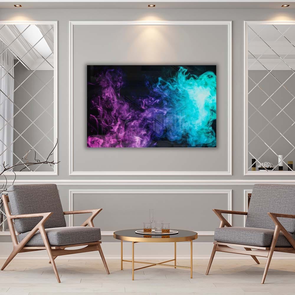 Artronauts Glass Print Abstract Smoke