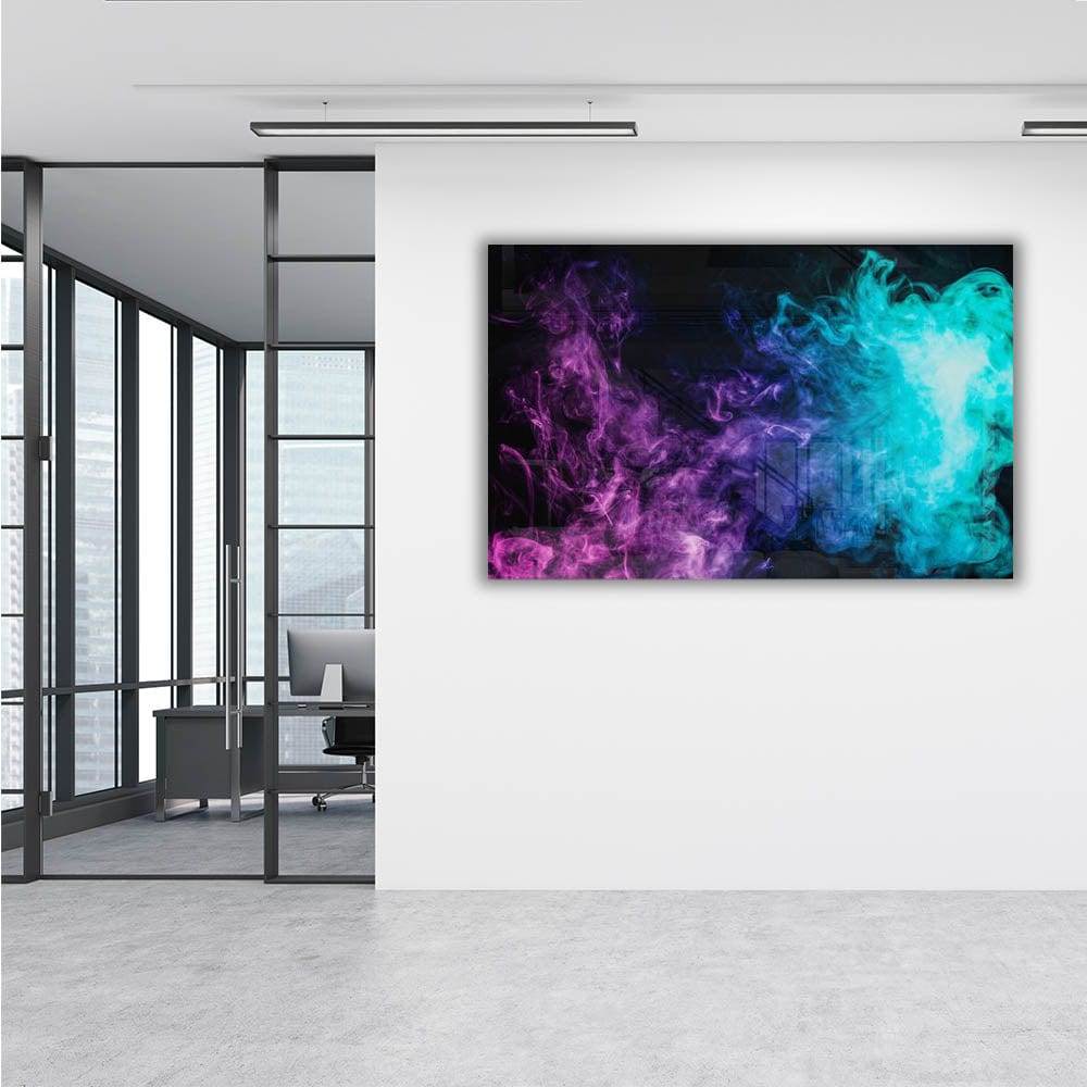 Artronauts Glass Print Abstract Smoke