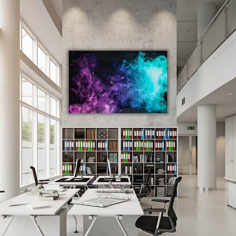 Artronauts Glass Print Abstract Smoke