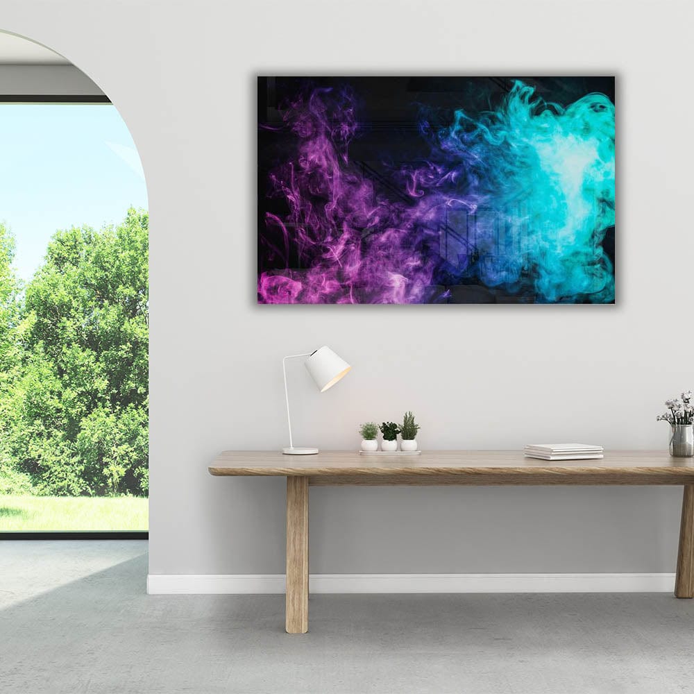 Artronauts Glass Print Abstract Smoke