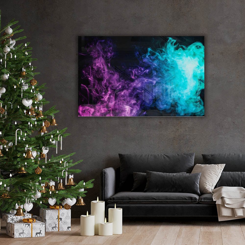 Artronauts Glass Print Abstract Smoke