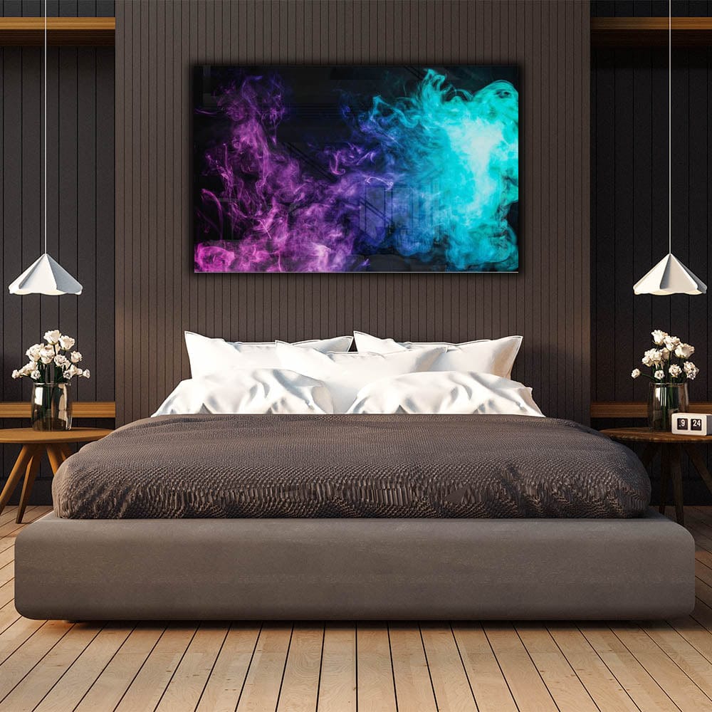 Artronauts Glass Print Abstract Smoke