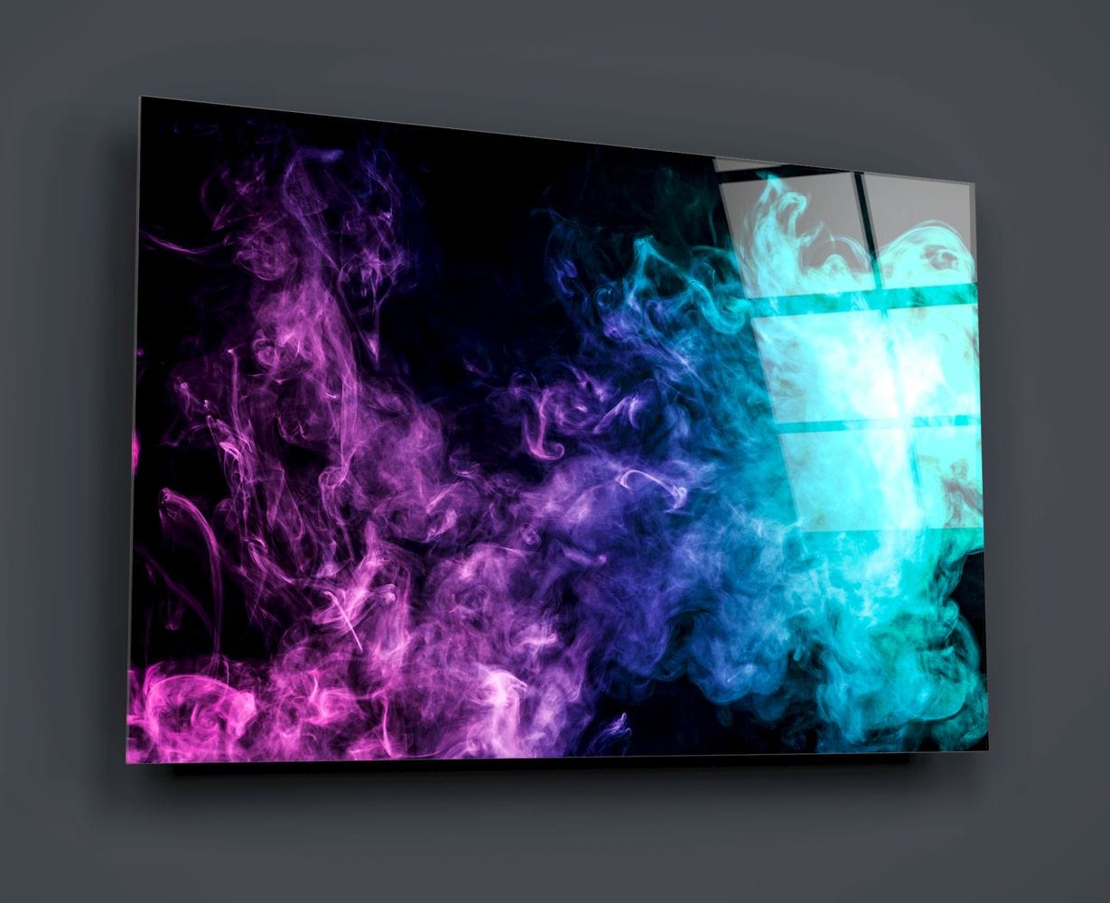 Artronauts Glass Print Abstract Smoke
