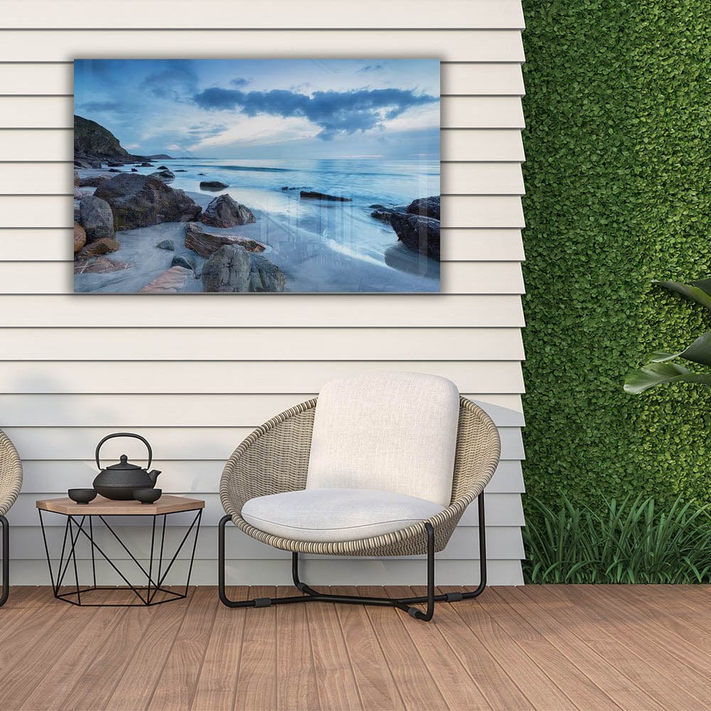 Artronauts Glass Print Blue Horizon