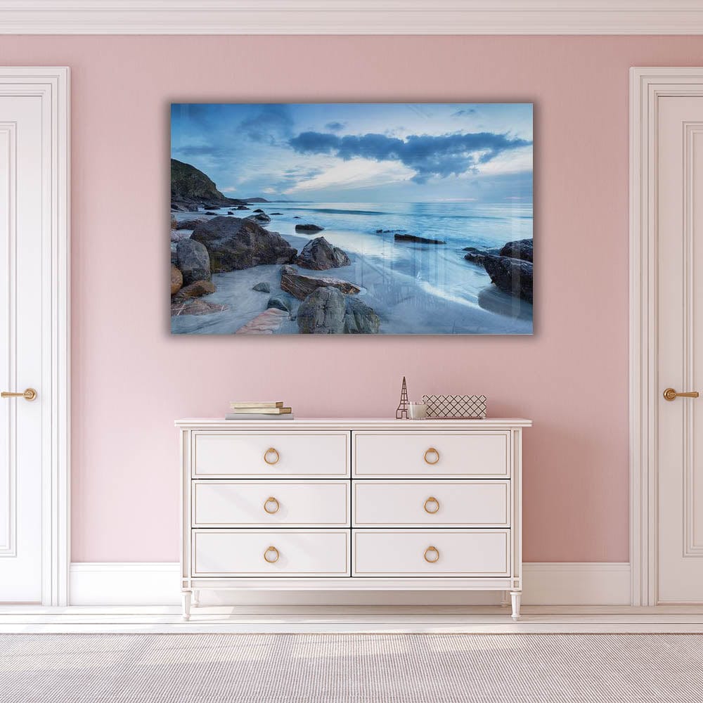 Artronauts Glass Print Blue Horizon