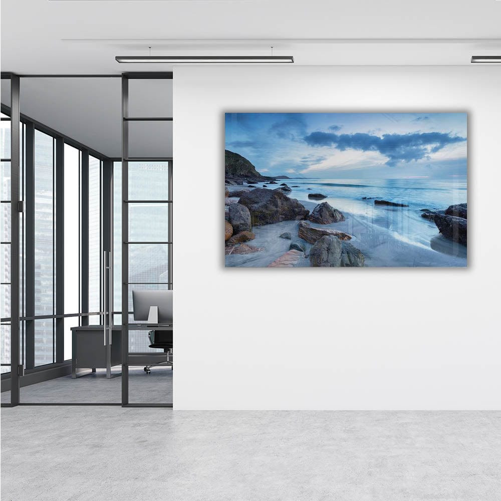 Artronauts Glass Print Blue Horizon