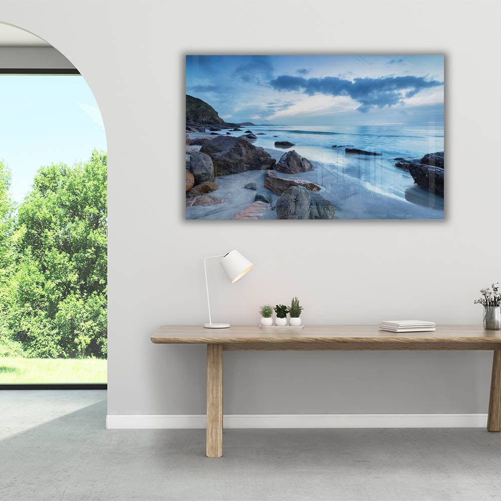 Artronauts Glass Print Blue Horizon