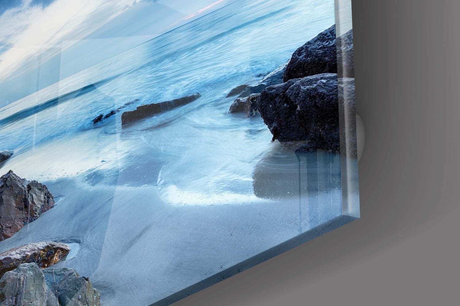 Artronauts Glass Print Blue Horizon