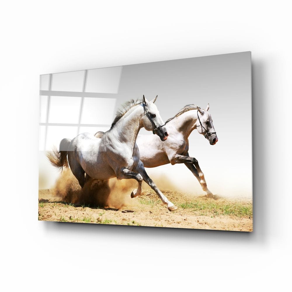Artronauts Art Glass Print The Horses