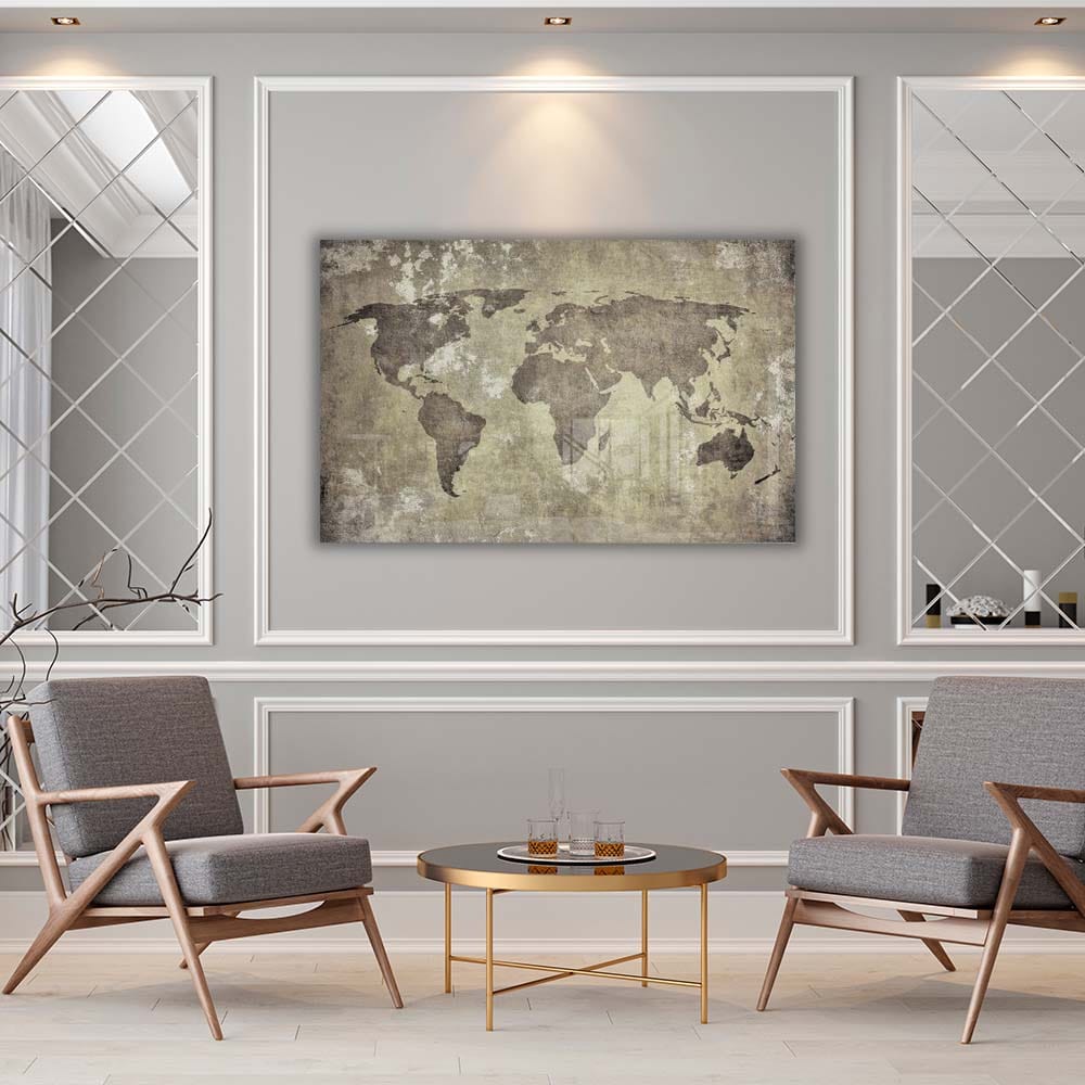 Artronauts Clearance T. Beige World Map