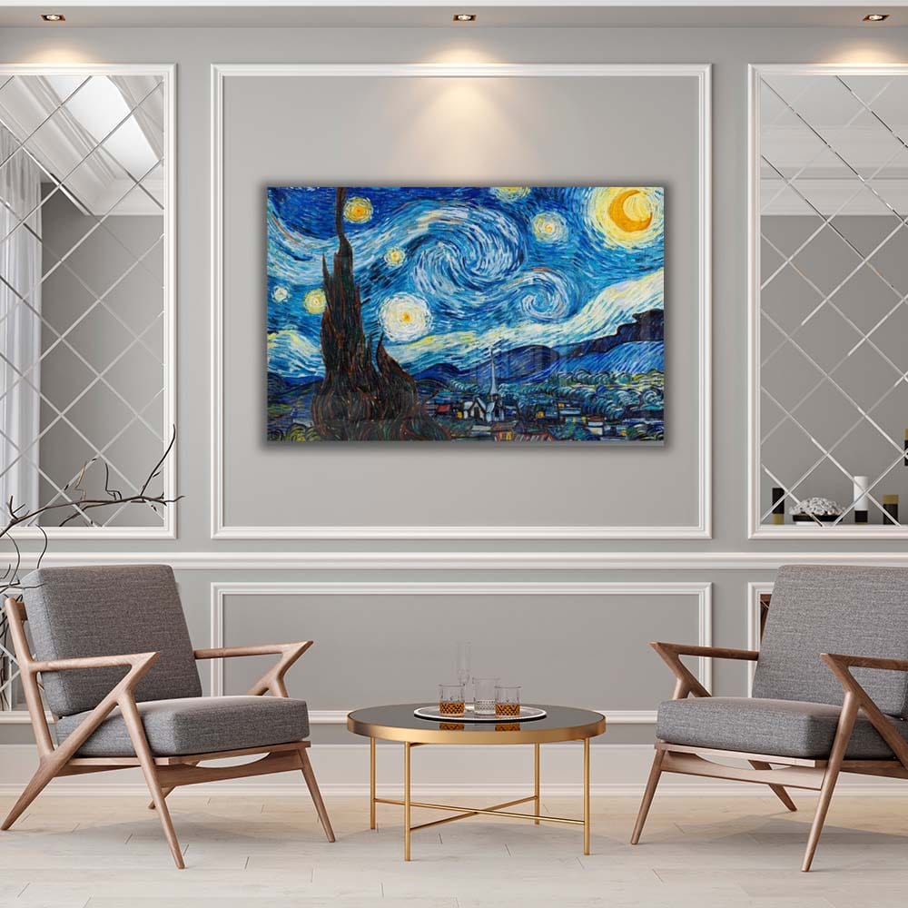 Artronauts Glass Print The Starry Night