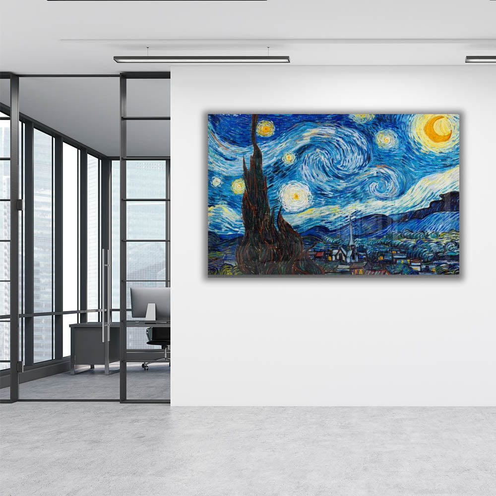 Artronauts Glass Print The Starry Night