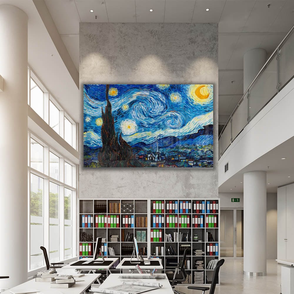 Artronauts Glass Print The Starry Night
