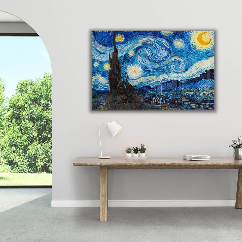 Artronauts Glass Print The Starry Night