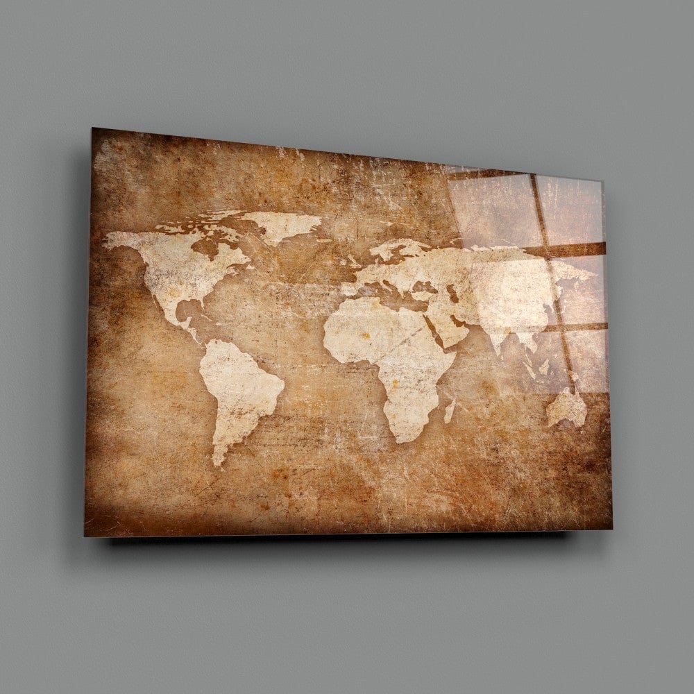 Artronauts Art Clearance T. Aged World Map