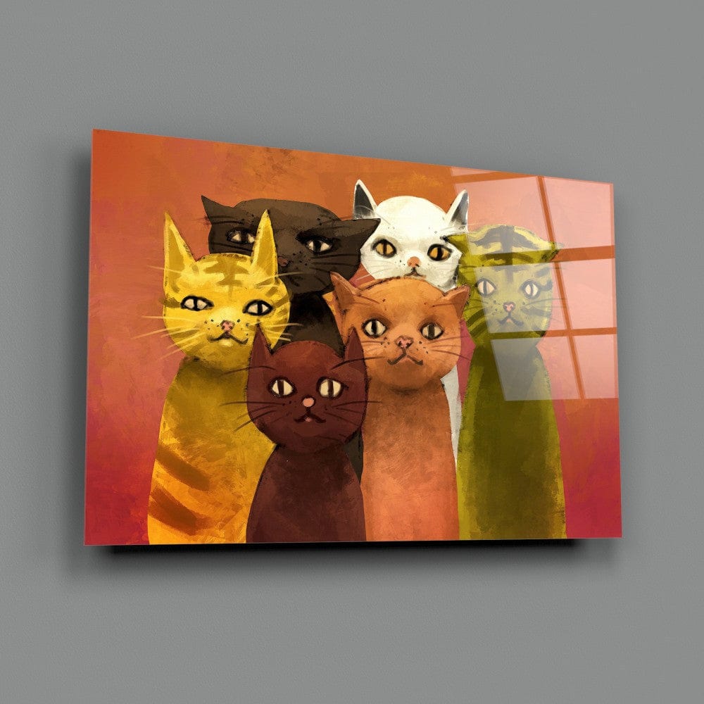 Artronauts Glass Print Cats