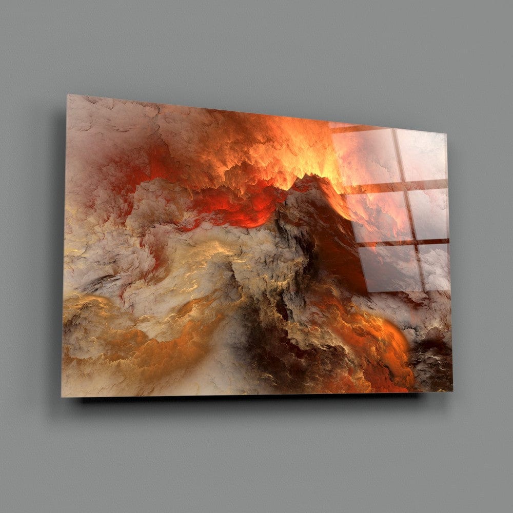 Artronauts Glass Print Red Apocalypse