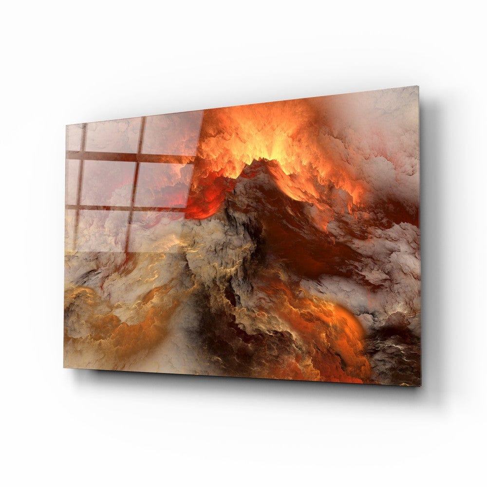 Artronauts Glass Print Red Apocalypse