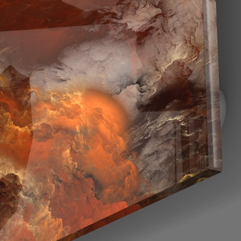 Artronauts Glass Print Red Apocalypse