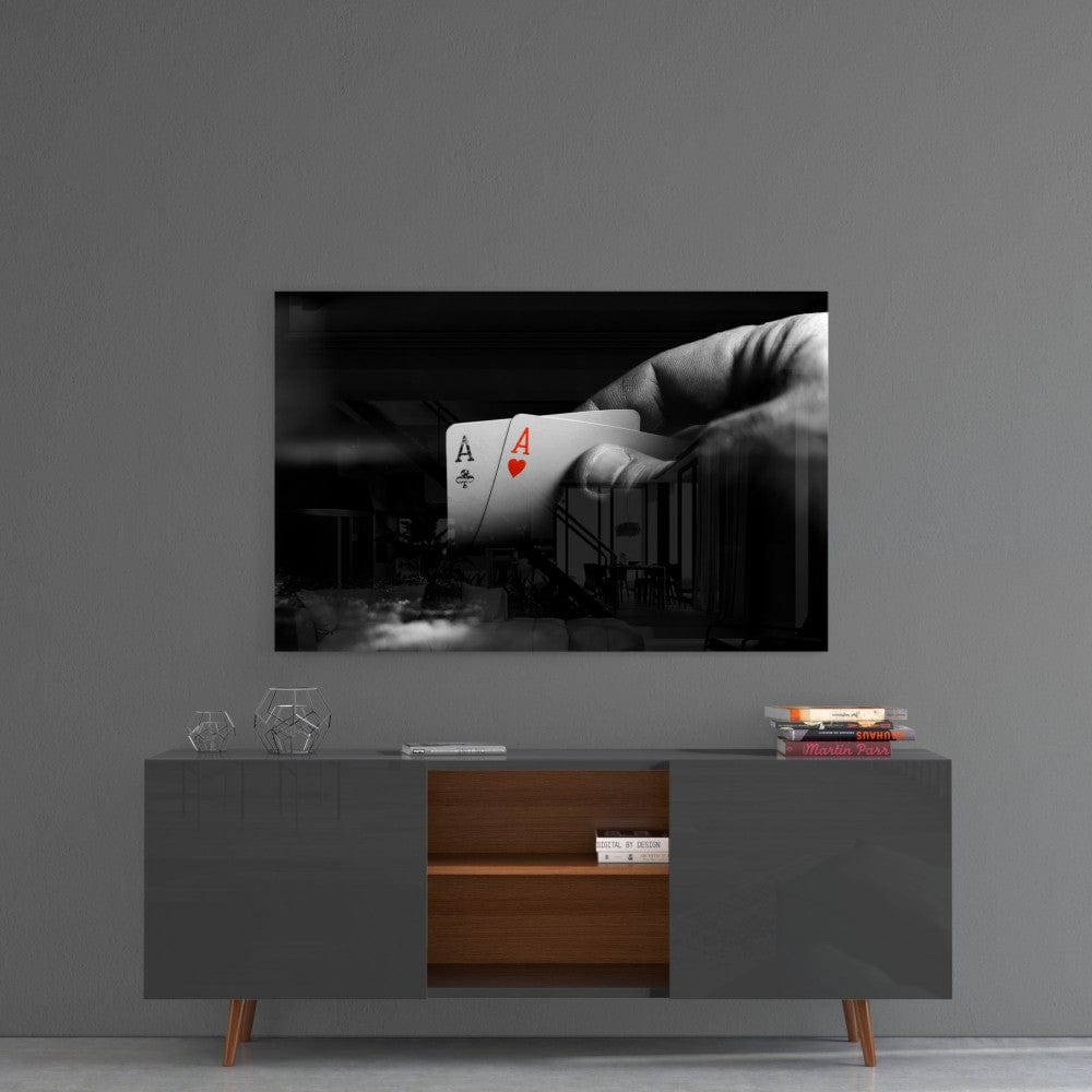 Artronauts Glass Print Two Aces