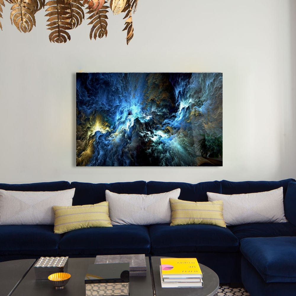 Artronauts Glass Print Cosmic Blue