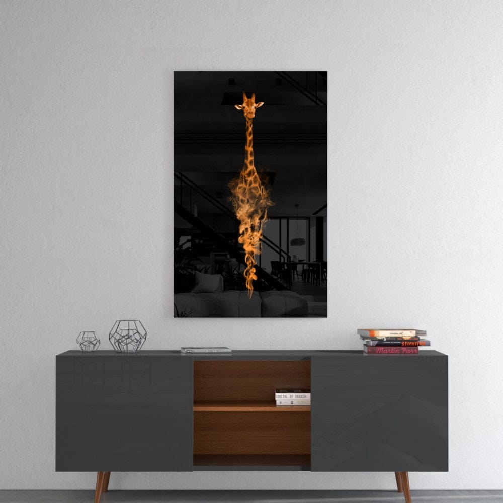Artronauts Art Glass Print Giraffe