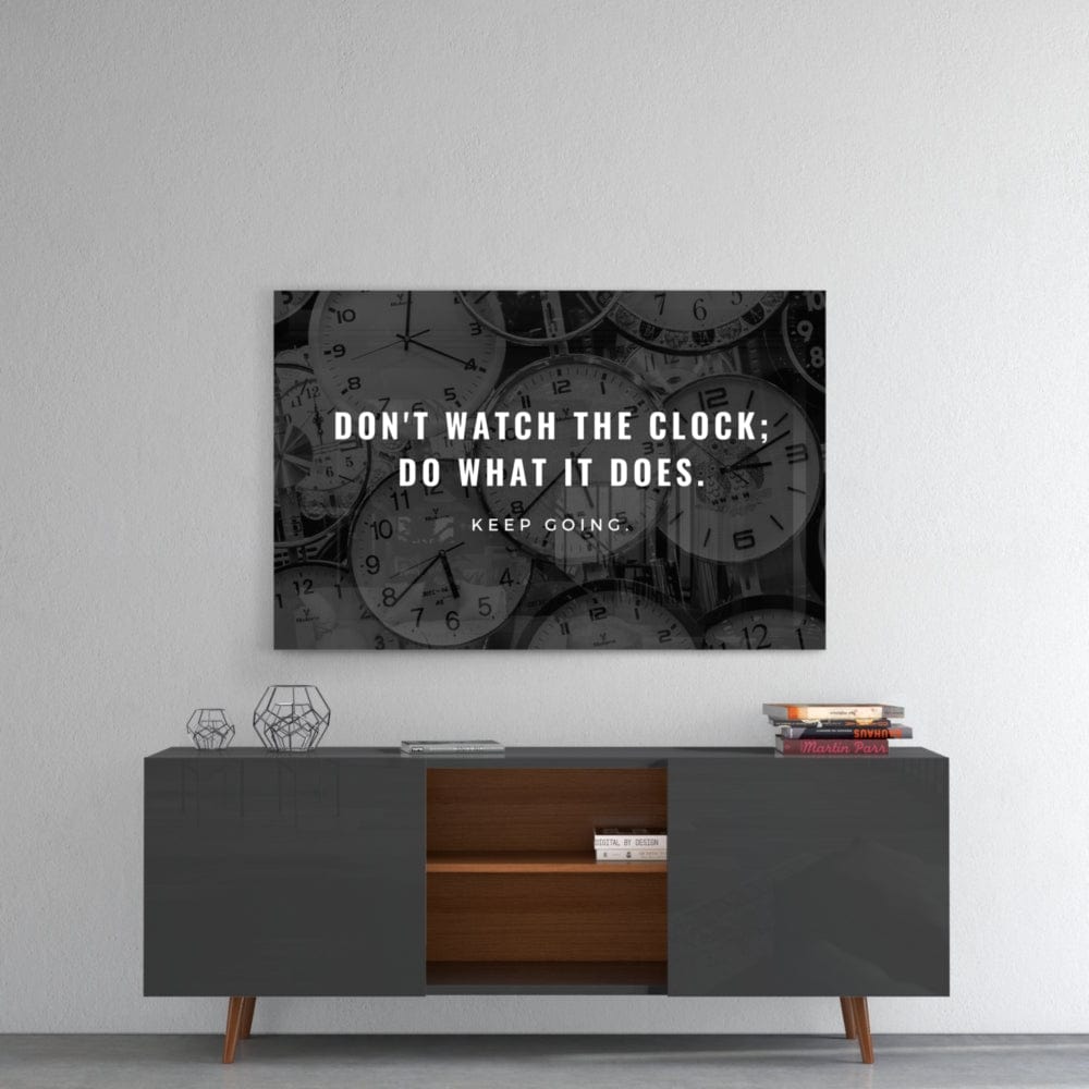 Artronauts Art Glass Print Don't Watch The Clock
