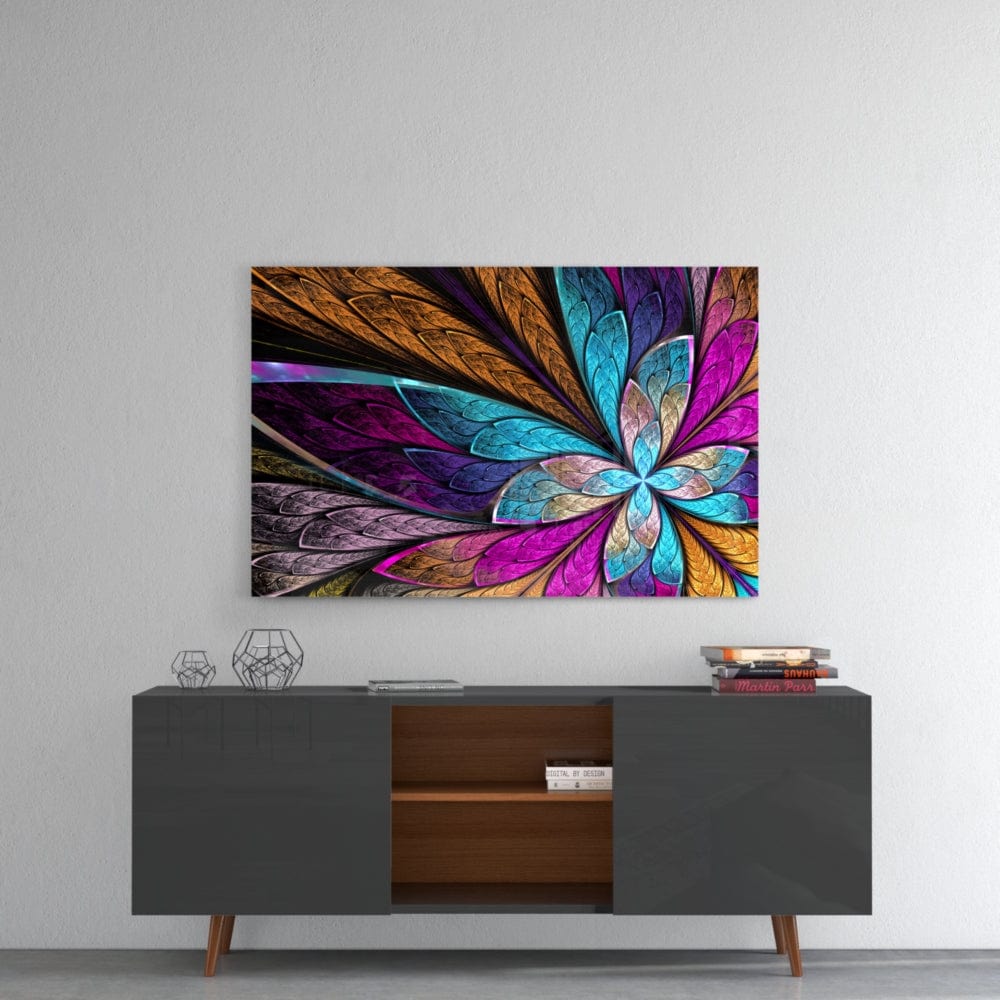 Artronauts Glass Print Colourful Flower