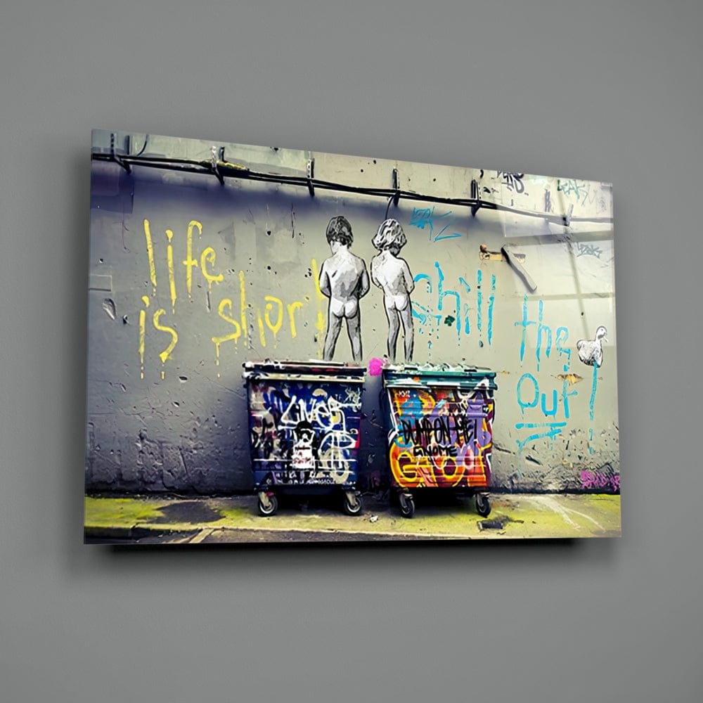 Artronauts Glass Print Life is Short