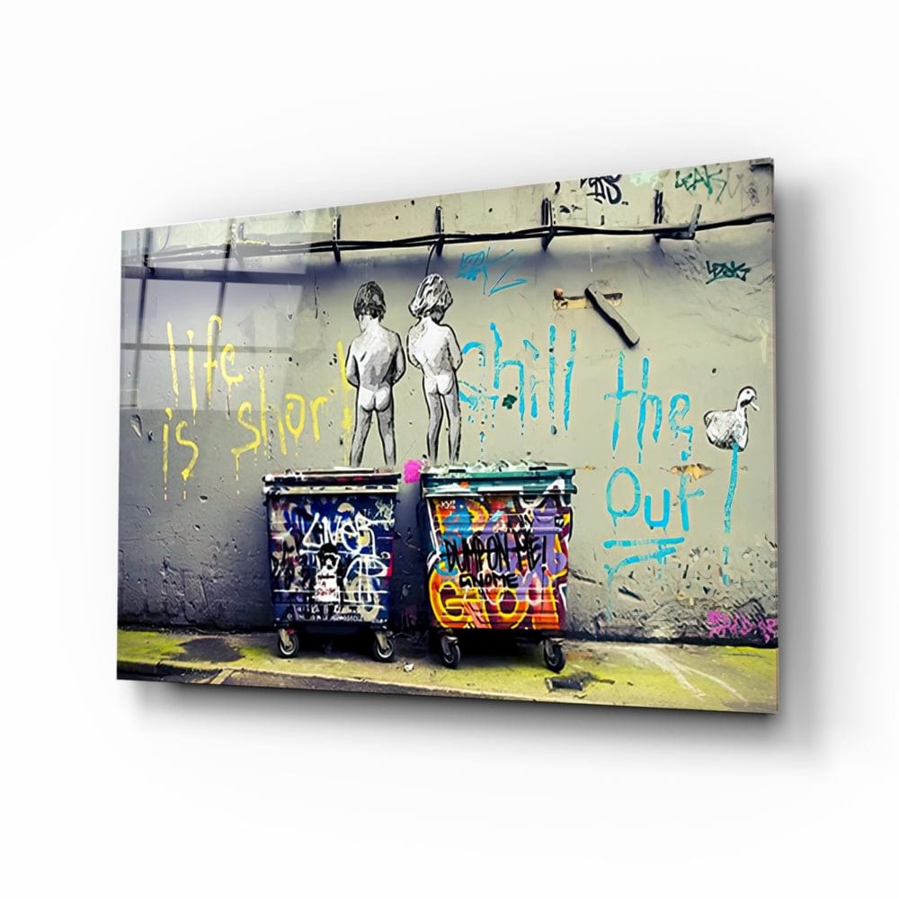 Artronauts Glass Print Life is Short