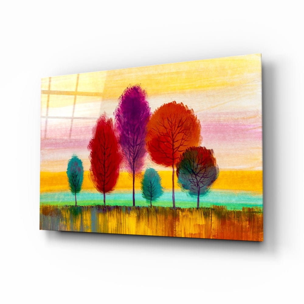 Artronauts Art Glass Print Colorful Trees II