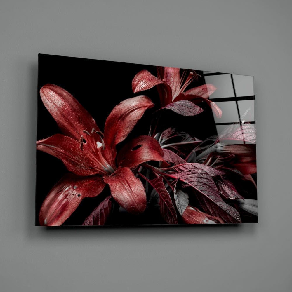 Artronauts Glass Print Red Flowers