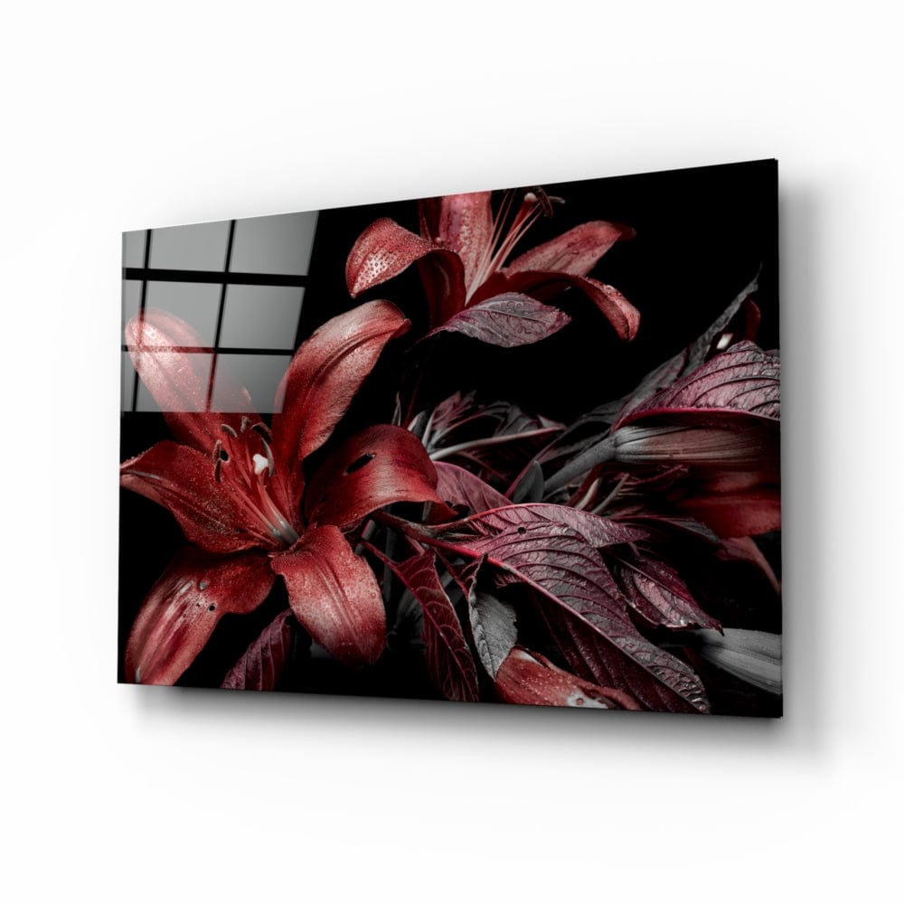 Artronauts Glass Print Red Flowers