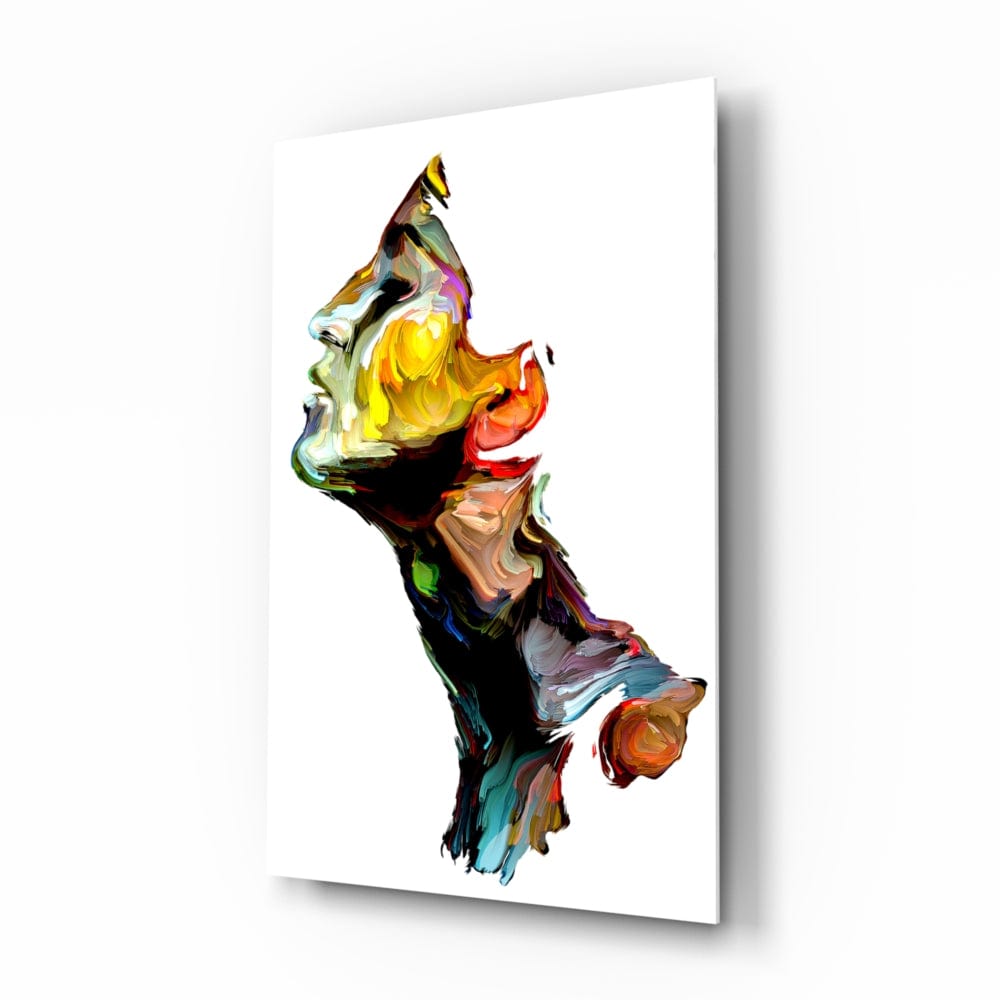 Artronauts Glass Print Colourful Silhoulette Portraiu