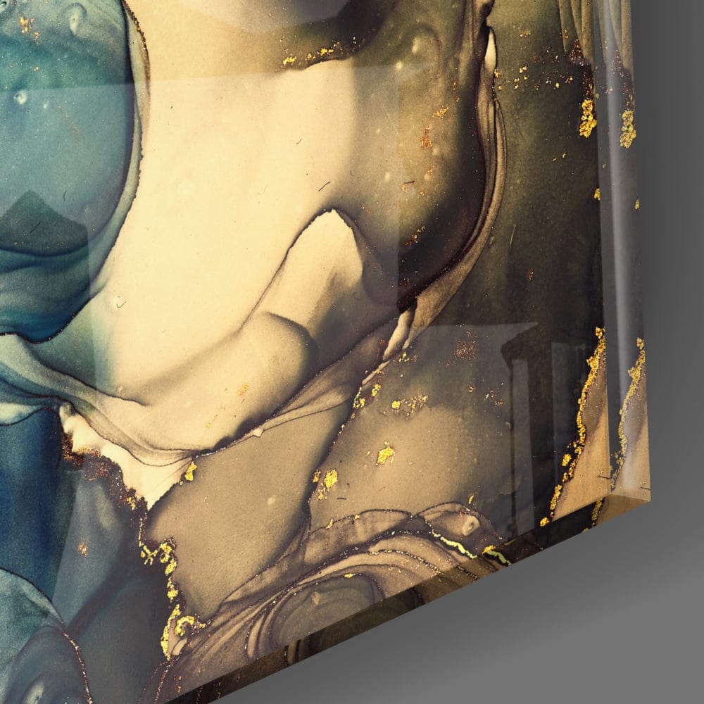 Artronauts Art Clearance T. Abstract Blue & Gold Marble Design