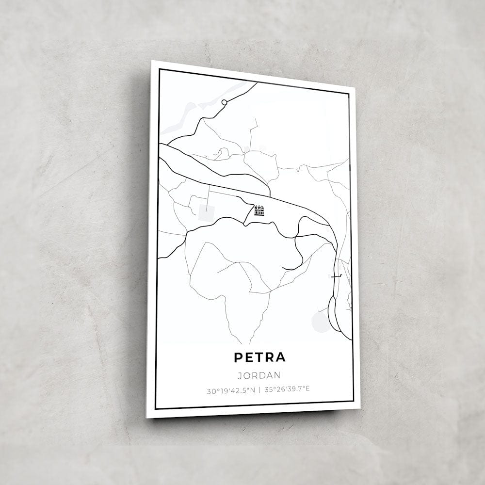Artronauts Posters, Prints, & Visual Artwork Petra Map - Glass Wall Art