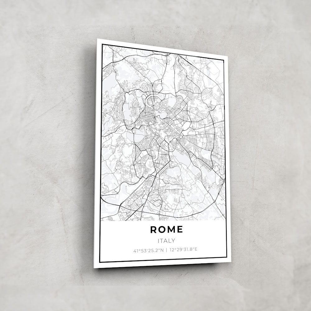 Artronauts Posters, Prints, & Visual Artwork Rome Map - Glass Wall Art