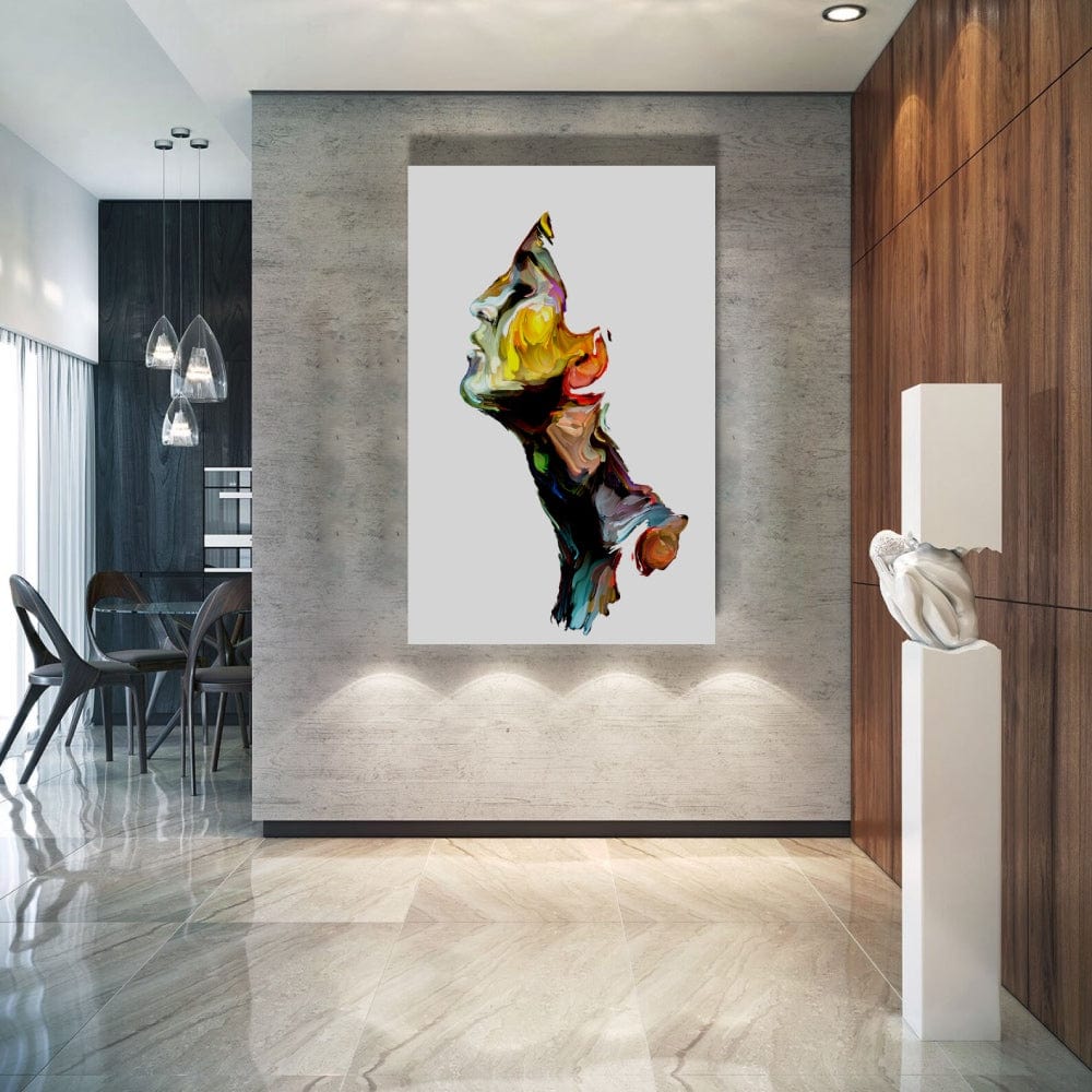 Artronauts Glass Print Colourful Silhoulette Portraiu