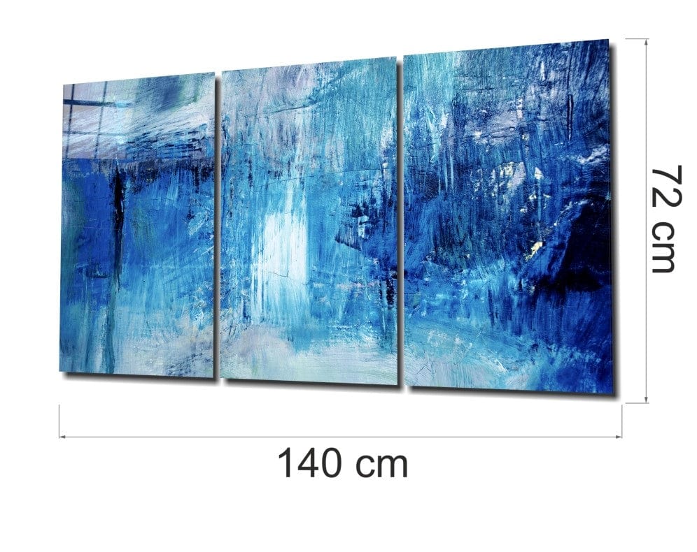 Artronauts Art Glass Print Abstract Blue - Trinity