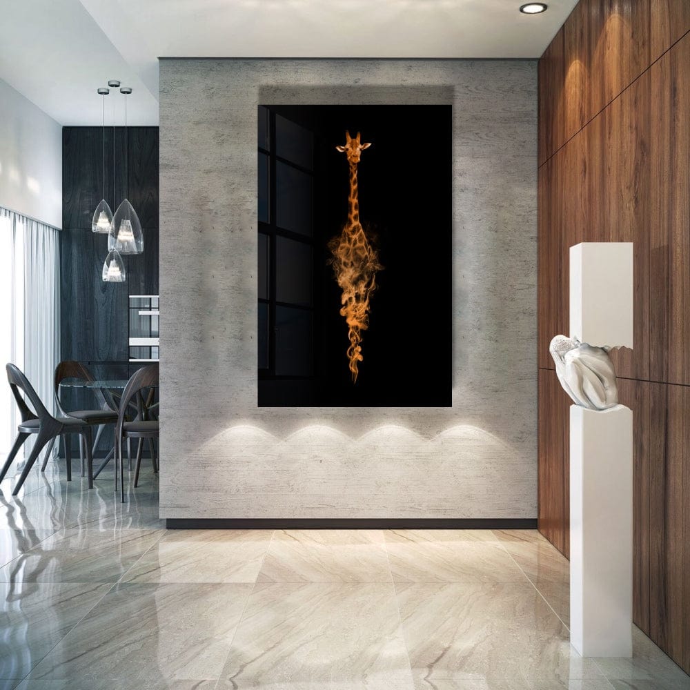 Artronauts Art Glass Print Giraffe