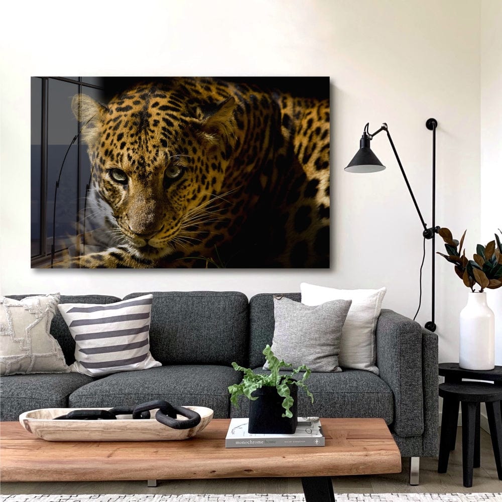 Artronauts Glass Print The Leopard
