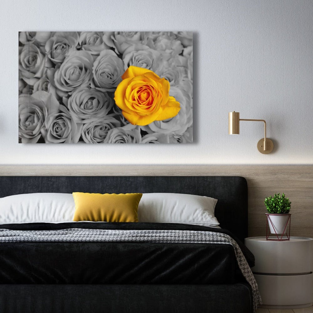 Artronauts Art Glass Print Yellow Rose