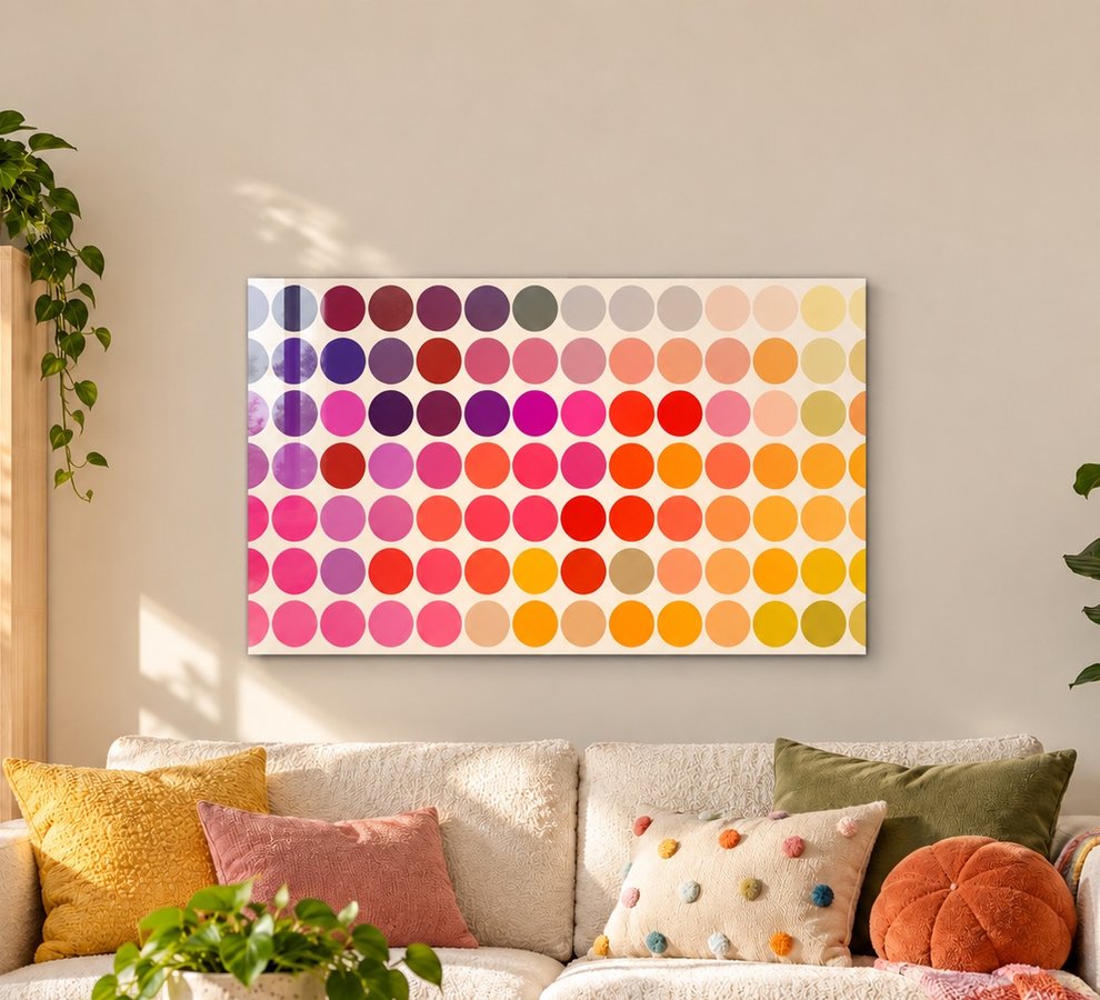 Dot art glass wall art