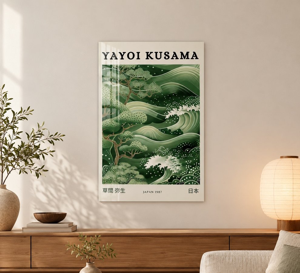 Japanese art glass wall art